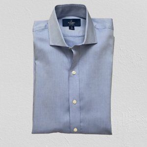 Light Blue Buttoned Down men's dress shirt size slim fit non-iron 14.5 / 34